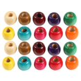 thumbnail image 1 of 300 Uds. De cuentas redondas de madera para manualidades, cuentas con agujeros grandes, accesorio de joyería creativo para hacer manualidades (colores mezclados), 1 of 2