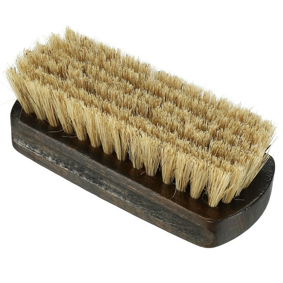 Uxcell Bristle Shoes Brush Handheld Leather Boots Polish Daubers, Brown
