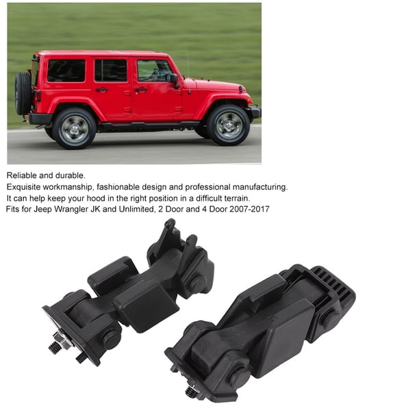 Unbranded Hood Lock Catch Latches Holder Kit For 2007-2017 Jeep Wrangler JK/JKU (2 & 4 Door)