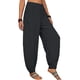 thumbnail image 4 of Moda Mujer Verano Casual Suelto Algodón Y Lino Bolsillo Sólido Pantalones Pantalones Odeerbi ODB-6, 4 of 7