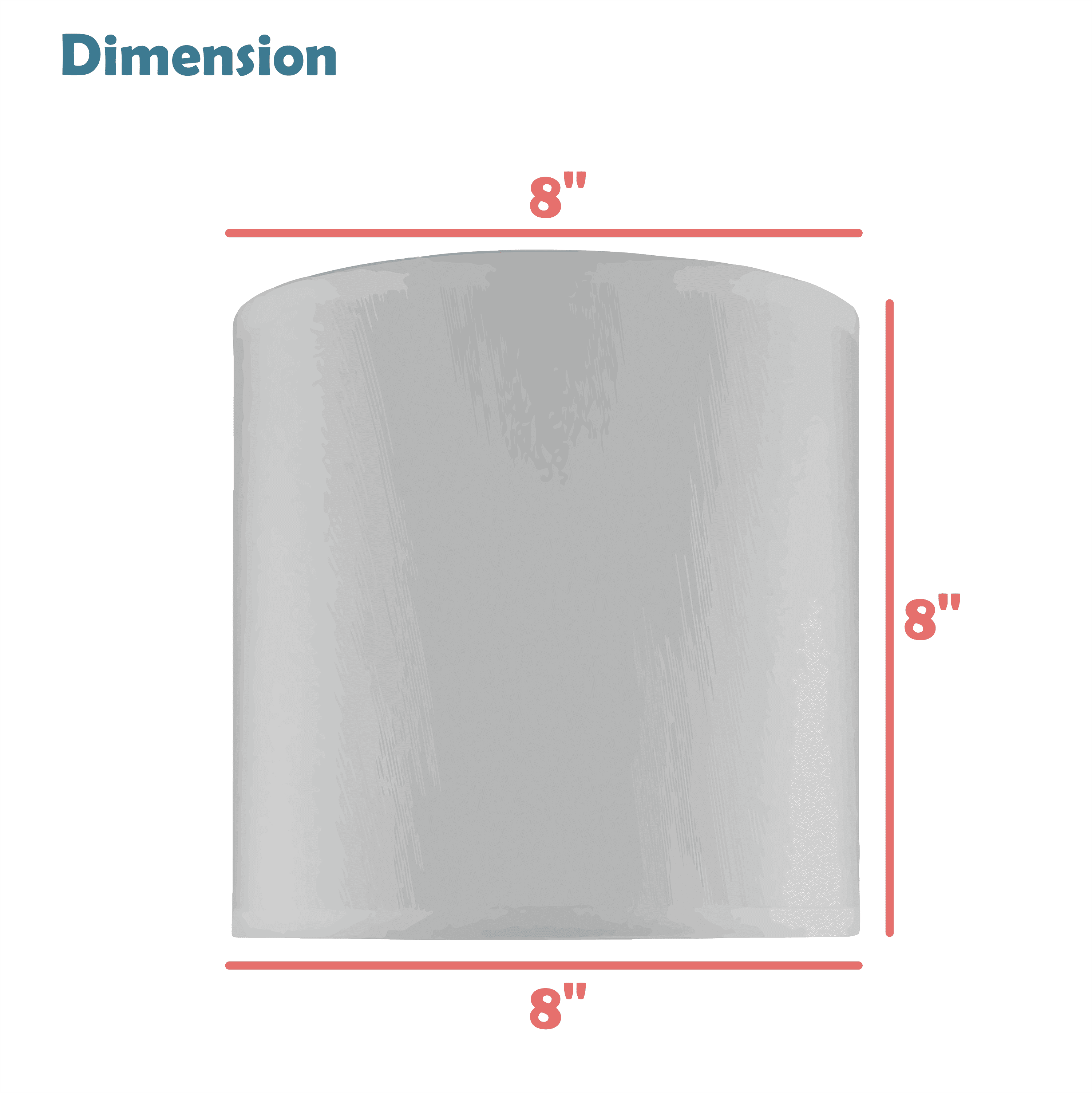 Aspen Creative 31237 Transitional Drum (Cylinder) Shape Spider Construction Lamp Shade in Tan, 8" wide (8" x 8" x 8")