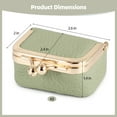 thumbnail image 5 of 2 PCS Genuine Leather Mini Jewelry Box,Travel Jewelry Organizer with Kiss Lock,Portable Storage Case for Rings,Earrings,Wired Headphones, 5 of 6