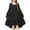 Black, variant on Girls Flared Sleeve Dress, Square Neck with Ruffled Hem Maxi, Dramatic Party Dress for Photos, Weddings & Formal Events Pink 100