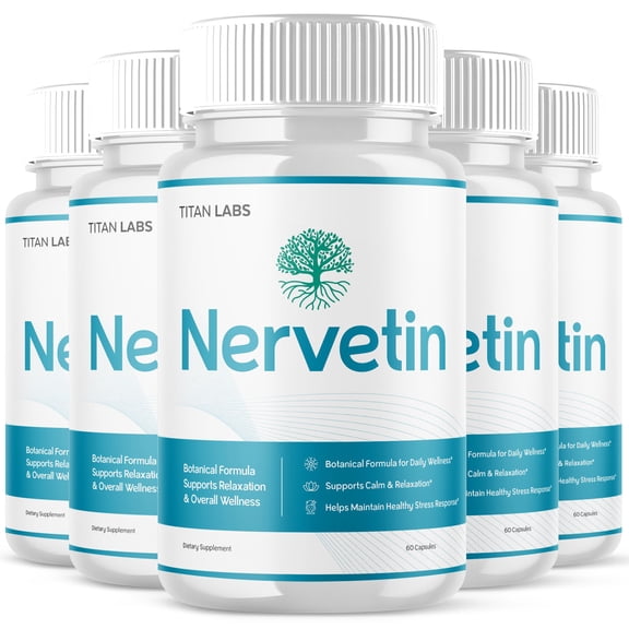 Nervetin Advanced Nerve Support Supplement Pills All Natural Ingredients 300 Capsules