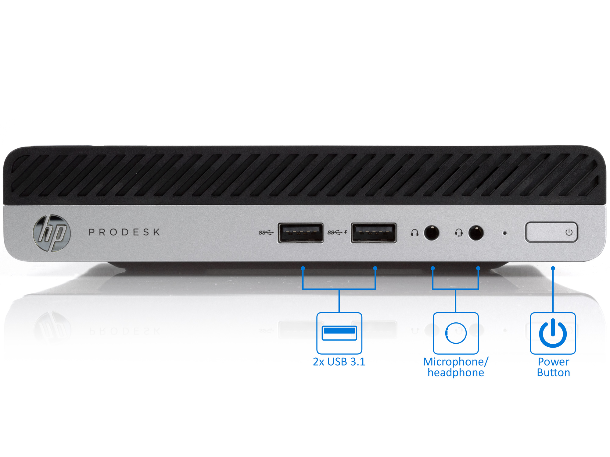 HP ProDesk 400 G4 Mini PC, Intel Core i5-8500T Upto 3.5GHz, 32GB