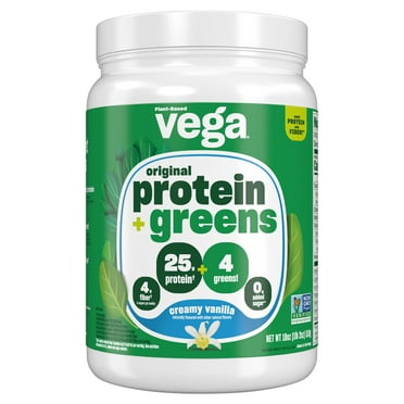 Pack of 4 VEGA Protein & Greens Vanilla Nutritional Shake - 18.6 oz - Package may vary