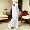 thumbnail image 4 of Seffadzy Women's Solid Color Pleated Front Sweatpants with Double Pockets Elastic Waist Casual Lounge Joggers for Daily Wear, 4 of 6