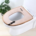 thumbnail image 3 of Toystoory Calentador de baño suave, taburete, tapa lavable, cubierta , almohadilla para asiento de inodoro Juegos de accesorios de baño Beige, 3 of 5