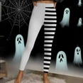 thumbnail image 4 of Stretch Pants for Women New Women's Halloween Striped Leggings Sports Fitness Stretch Pants Casual Tights Cute Graphic Yoga Trousers White 3XL, 4 of 8