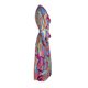 thumbnail image 3 of VISgogo Vestido casual para mujer, cuello de solapa, cuello en V, manga larga, contraste de color, estampado, corte alto, vestidos con cordones VISgogo  moda, 3 of 5