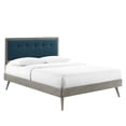 thumbnail image 2 of Modway Willow Twin Wood Platform Bed With Splayed Legs, Gray Azure, 2 of 3