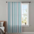 thumbnail image 3 of Colored Stripes Semi Sheer Curtains Drapes for Living Room,Bedroom,French Doors Window 84 Inches Long,Modern Abstract Pink Blue Turquoise Lines Rod Pocket Chiffon Curtain Voile Drapery Panel, 3 of 8