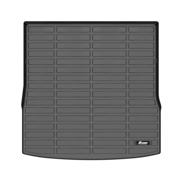 Ikon Motorsports Trunk Mat Compatible With 2023-2024 Mazda CX-50, Black 3D Molded Car Rear Carpets Liner Protection TPE Thermo Plastic Elastomer All Weather Boot Tray Cover Protector Pad