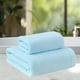 thumbnail image 4 of Juego exclusivo de toallas de hilo, toallas de baño coloridas, azul claro, 4 of 6