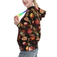 thumbnail image 3 of Yiaed Colorful Tulips Print Womens Casual Hoodies Crew Neck Long Sleeve Sweatshirts With Pocket Pullover Tops Women's Hooded Sweatshirt-X-Large, 3 of 5