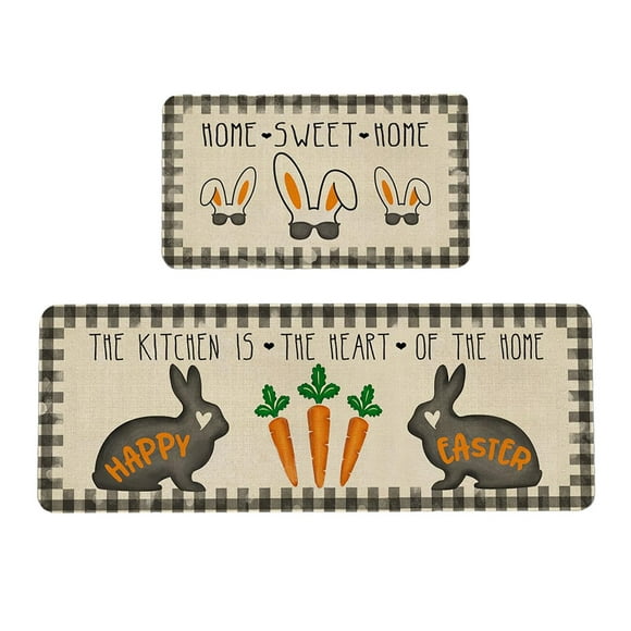Carpet – Easter Themed Two Piece Rug Set for Home Décor Easy to Clean Ideal for Living Spaces and Seasonal