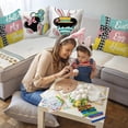 thumbnail image 6 of Easter Throw Pillow Covers 18 x 18 Set of 4, Bunny Easter Egg Hunt Hello My Peeps Cartoon Mouse Striped Farmhouse Decorative Rabbit Ears Cushion Case Decor for Home Sofa Couch Decoration, 6 of 6