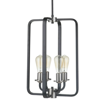 

Craftmade 50334 Randolph 4 Light 14 Wide Pendant - Flat Black / Brushed Polished Nickel