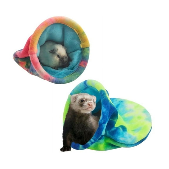 Cozy Pet Bed for Small Animals Ferret Hamster Bunny Squirrel Hedgehog Soft Warm Hideout Sleeping Bag Cage Accessories
