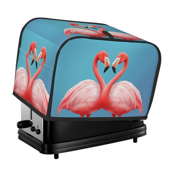 Toaster Cover For 2 Or 4 Slice, Two Or Four Slice Toaster Hood Dust-Proof Cover For Kitchen Washable Small Appliance Flamingo