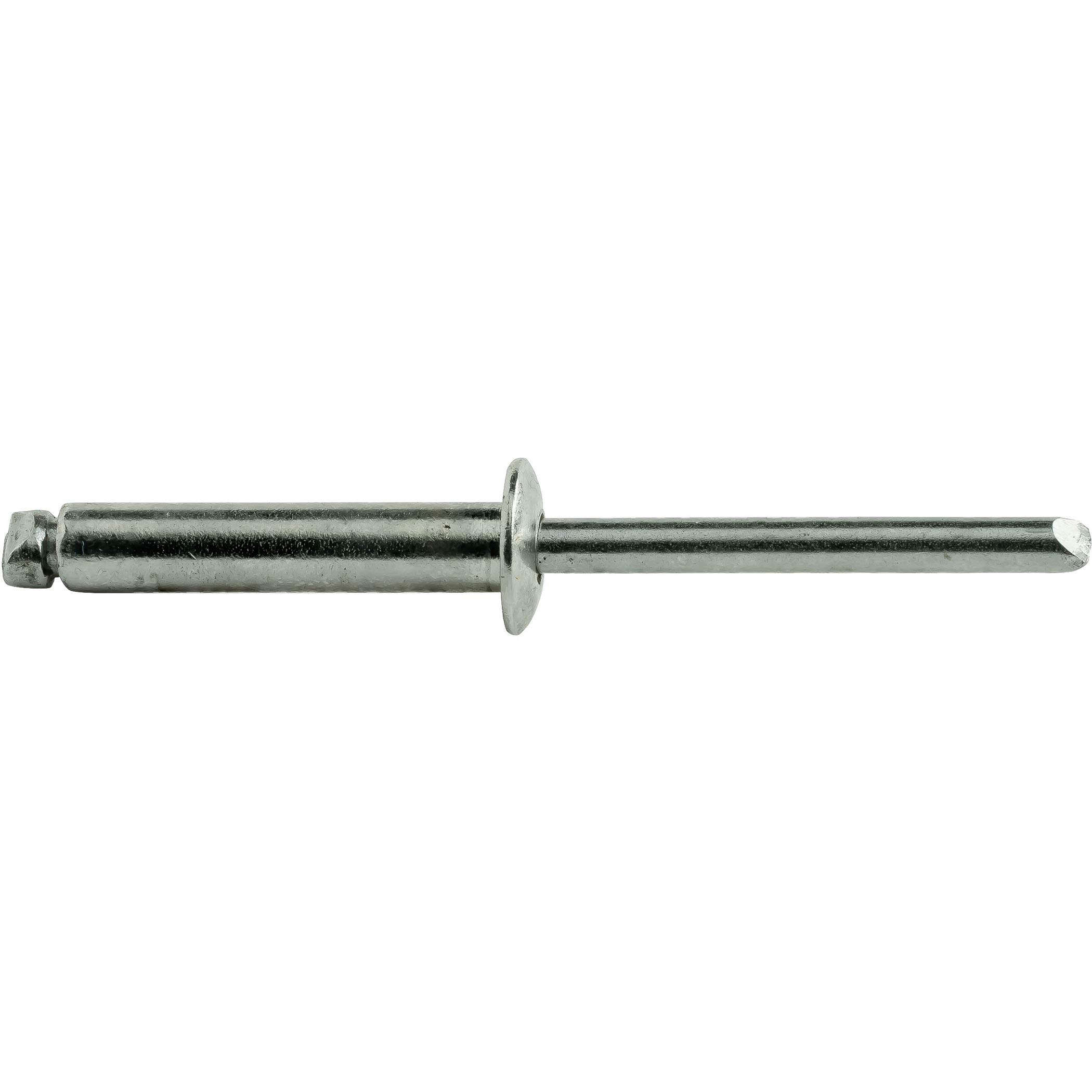 Fastenere Pop Rivets - 1/4 x 1/4 (50pcs) Heavy Duty, Open-End, Aluminum, Dome-Head Blind Rivets, Corrosion-Resistant, High Tensile & Shear Strength, 8-4 Gap 0.126-0.250