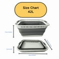 thumbnail image 3 of SAMMART 42L (11 Gallons) Collapsible Plastic Laundry Basket - Foldable Pop Up Storage Container/Organizer - Portable Washing Tub - Space Saving Hamper/Basket, 3 of 7