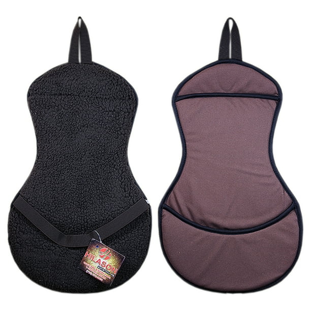 UHilason Western Horse Tack Fleece Saddle Seat Cover Brown Foam Padded