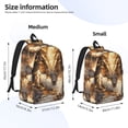 thumbnail image 2 of Fuzoiu Golden Horned White Dragon Print Canvas Backpack,Lightweight Travel Daypack,School Backpack Purse for Women Men, Casual Aesthetic Backpack, 2 of 5