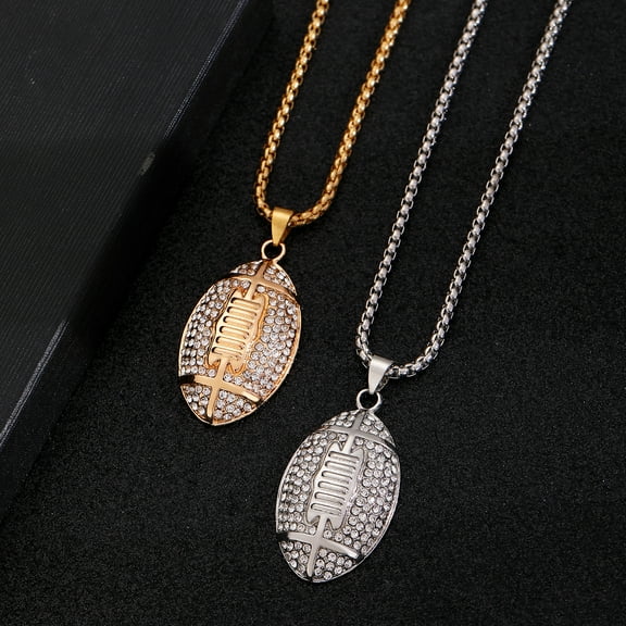 American Football Pendant Necklace