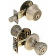 thumbnail image 4 of Kwikset 690T-5S Combo Keyed Entry Tylo Knob with Single Cylinder Deadbolt SmartKey with RCAL Latch and RCS Strike Antique Brass Finish, 4 of 4