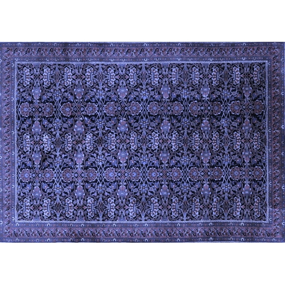 Ahgly Company Indoor Rectangle Persian Blue Traditional Area Rugs, 8' x 12'