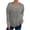 Gray, variant on Women's Cable Knit Sweater V-Neck Collared Long Sleeve Pullover Top for Fall & Winter Brown L