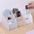 thumbnail image 3 of Desk Organizer Anti-slip Versatile 3 Compartments Makeup Brush Table Storage Box for Office, 3 of 7