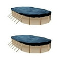 thumbnail image 1 of Swimline 12x24 Ft. Heavy Duty Oval Above Ground Winter Pool Cover, Blue (2 Pack), 1 of 6