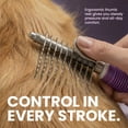 thumbnail image 3 of Poodle Pet Dog Dematting Comb Hair Tool with Stainless Steel Safety Blades, Purple, 3 of 9