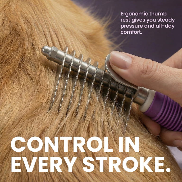 Poodle Pet Dematting Comb with Stainless Steel Blades photo 3