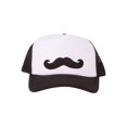 thumbnail image 1 of Mustache Patch Trucker Foam Panel Hat, Black/White, 1 of 2