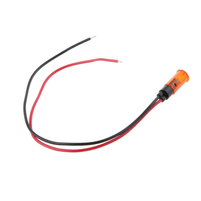 Luz indicadora LED de advertencia para panel de instrumentos de barcos y furgonetas, 12 V, 8 mm