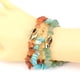 thumbnail image 4 of Nvzi Pulsera de cuentas hecha a mano, adecuada, pulsera de concha de piedra natural dorada, pulsera de piedra hecha a mano estilo océano ajustable (rojo), 4 of 4