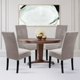 thumbnail image 4 of Haperlare 4 Pcs Velvet Dining Chair Covers Soft Stretch Chair Covers for Dining Room Parsons Chair Protectors Slipcovers, Taupe, 4 of 7