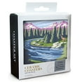 thumbnail image 2 of Sisters, Oregon, No Quilts (Absorbent Ceramic Coasters Set of 4 Matching Images, Cork Back, Kitchen Table Decor), 2 of 3
