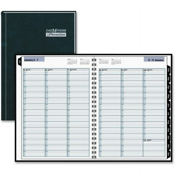 At A Glance  8 x 11 in. Premiere Weekly Appointment Book - Black
