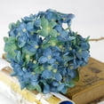 thumbnail image 1 of Ayyufe 1 Bouquet Faux Artificial Silk Flower Hydrangea Leaves Wedding Party Decor Craft, 1 of 7