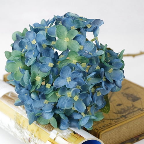 Ayyufe 1 Bouquet Faux Artificial Silk Flower Hydrangea Leaves Wedding Party Decor Craft