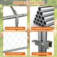 thumbnail image 4 of Large Walk-in Metal Chicken Coop, Heavy Duty Galvanized Steel Poultry Cage with Protective Cover, Spacious Chicken Run Pen for 10-12 Hens, Waterproof Outdoor Enclosure for Farm/Yard, 4 of 8
