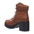 thumbnail image 2 of C & C California Womens Pixie Faux Leather Ankle Combat & Lace-up Boots, 2 of 3