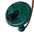 thumbnail image 4 of REZNOR Platform Disc Tree Swing Seat Climbing Knot Rope with Carabiner Hook Kids Outdoor Playground Set, GREEN, 4 of 8