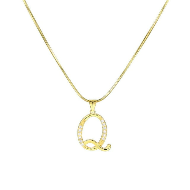 CAIROYAR Collar con iniciales en plata de ley, colgante con 26 letras del alfabeto, joyería: