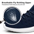 thumbnail image 3 of Feetsit Men's Walking Shoes Lightweight Breathable Mesh Slip On Sneakers Non-Slip Running Shoes for Work Gym Travel All-Day Standing, 3 of 6