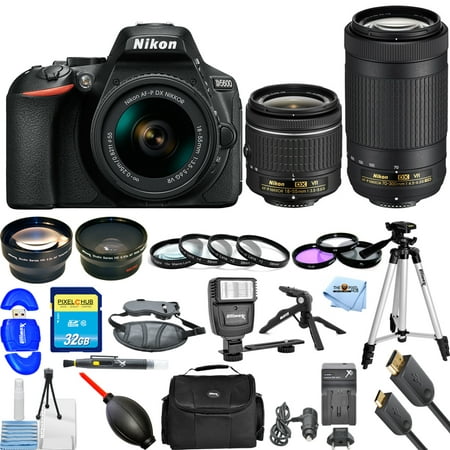 Nikon D5600 DSLR Camera W/ AF-P 18-55mm & 70-300mm VR...